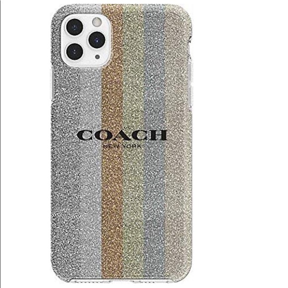COACH Silver Gold Glitter Bling Multi Americana iPhone 11 PRO CASE - Picture 3 of 6